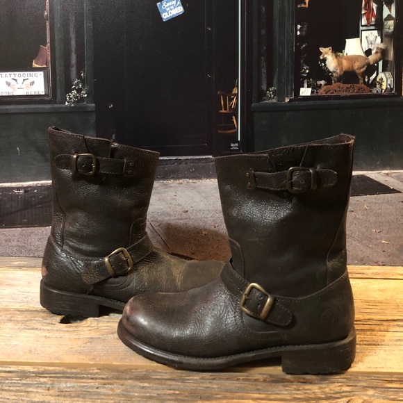 (NWOT) Marc Moto Vintage Style Leather Boots - Picture 3 of 11